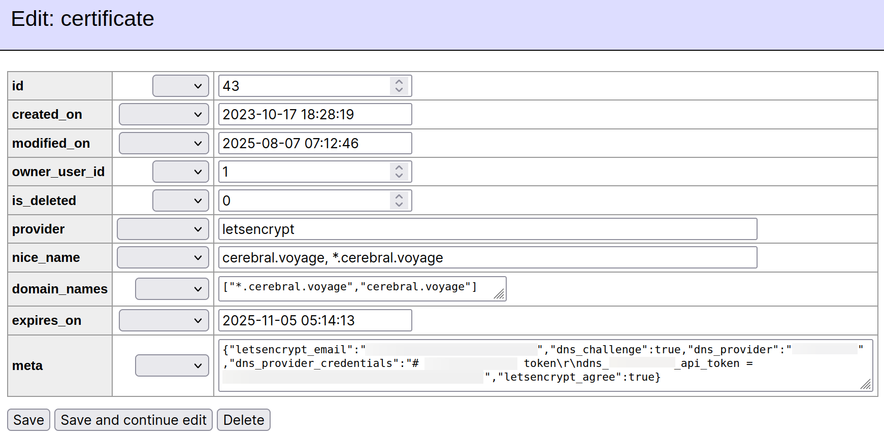 Changing DNS Provider for Lets Encrypt in NGINX Proxy Manager